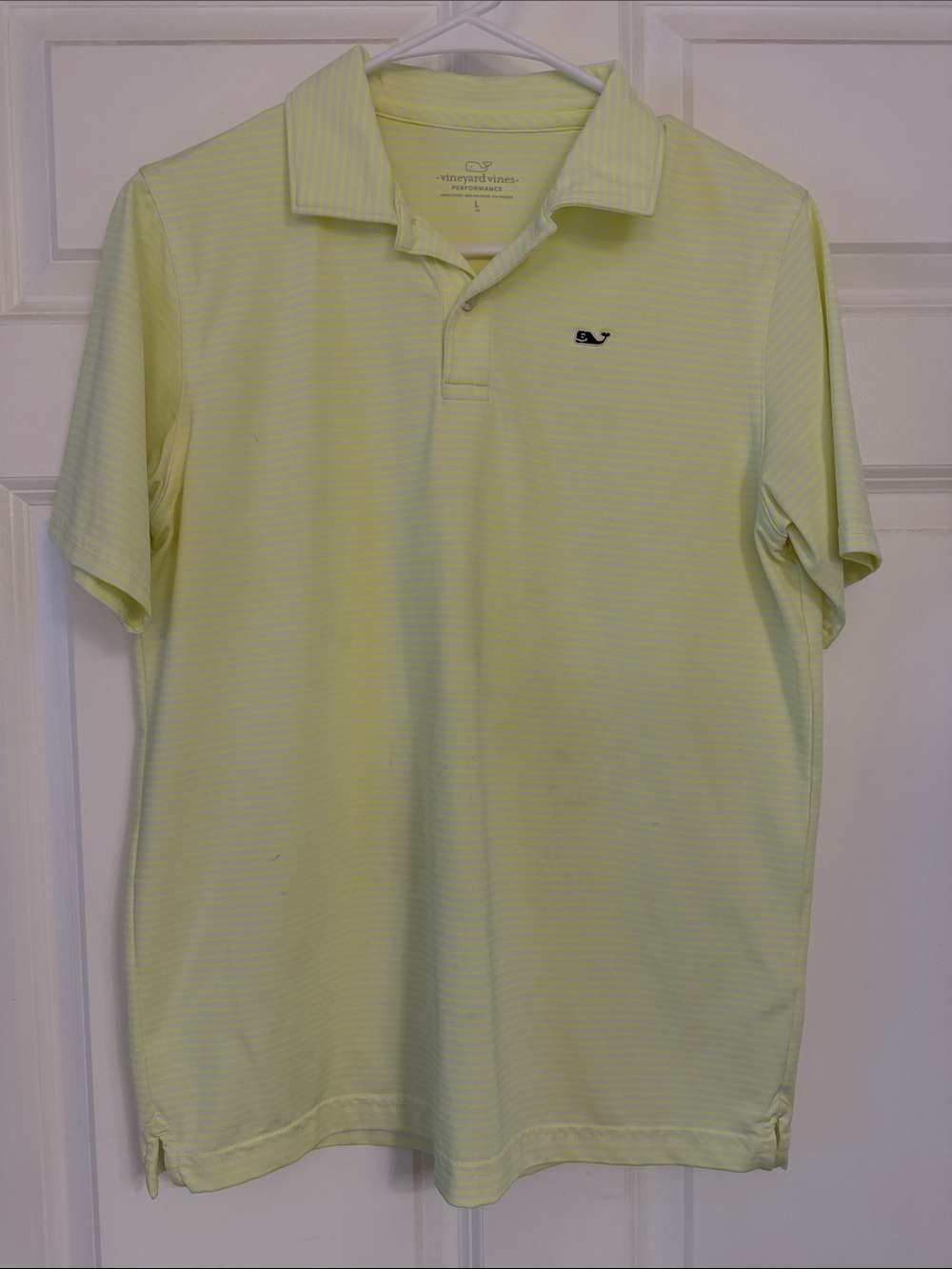 Vineyard Vines Light Yellow Striped Men’s Polo